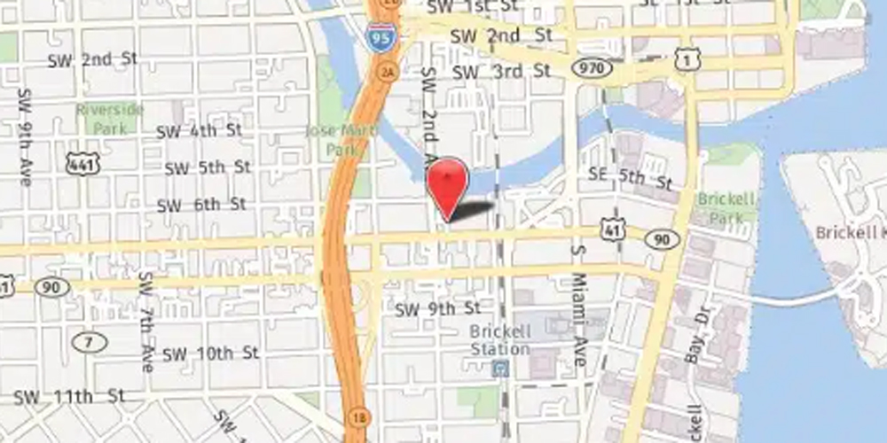 Map showing Location of Enso office in Miami